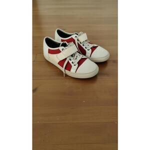 Lanvin Sneakers Womens EU 38 White Red Colorblock Size 8.5